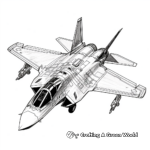 Detailed F-35 Lightning II Jet Coloring Pages 3