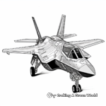 Detailed F-35 Lightning II Jet Coloring Pages 4