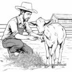 Detailed Farmer Working Coloring Pages 1