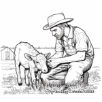 Detailed Farmer Working Coloring Pages 2