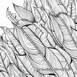 Detailed Feather Pattern Coloring Pages for Adults 3