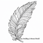 Detailed Feather Pattern Coloring Pages for Adults 4