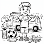 Detailed Field day Sports Equipment Coloring Pages for Adults 1