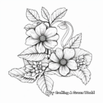 Detailed Floral Number 2 Coloring Pages for Adults 3