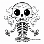 Detailed Fossil Skeleton Coloring Pages for Adults 4