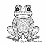 Detailed Frog Pattern Coloring Pages for Adults 1
