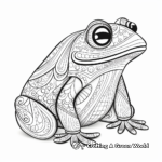 Detailed Frog Pattern Coloring Pages for Adults 3