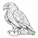Detailed Geometric Eagle Coloring Pages 2