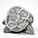 Detailed Geometric Pattern Turtle Shell Coloring Pages 2