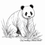 Detailed Giant Panda Coloring Pages for Adults 1