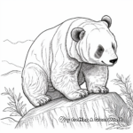 Detailed Giant Panda Coloring Pages for Adults 3