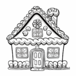 Detailed Gingerbread House Coloring Pages 1