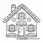 Detailed Gingerbread House Coloring Pages 2