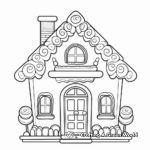 Detailed Gingerbread House Coloring Pages 4
