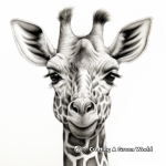 Detailed Giraffe Portrait Coloring Pages 3