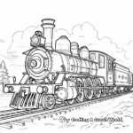 Detailed Gothic Steam Engine Coloring Pages for Adults 3