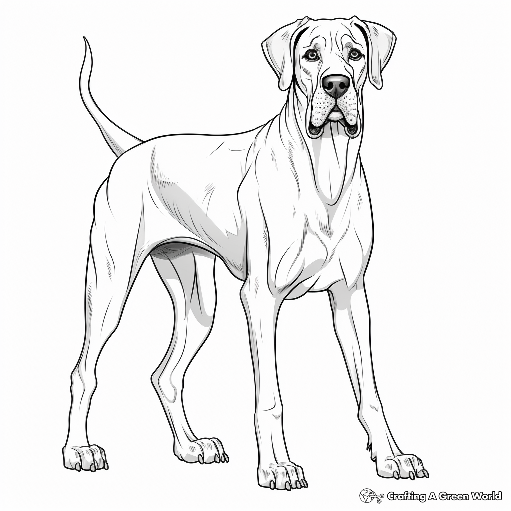 Mahi Vector Greatdanegraphics Sketch Coloring Page Mahi Vector Greatdanegraphics Sketch Coloring Page