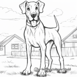 Detailed Great Dane Coloring Pages for Adults 2