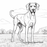 Detailed Great Dane Coloring Pages for Adults 3