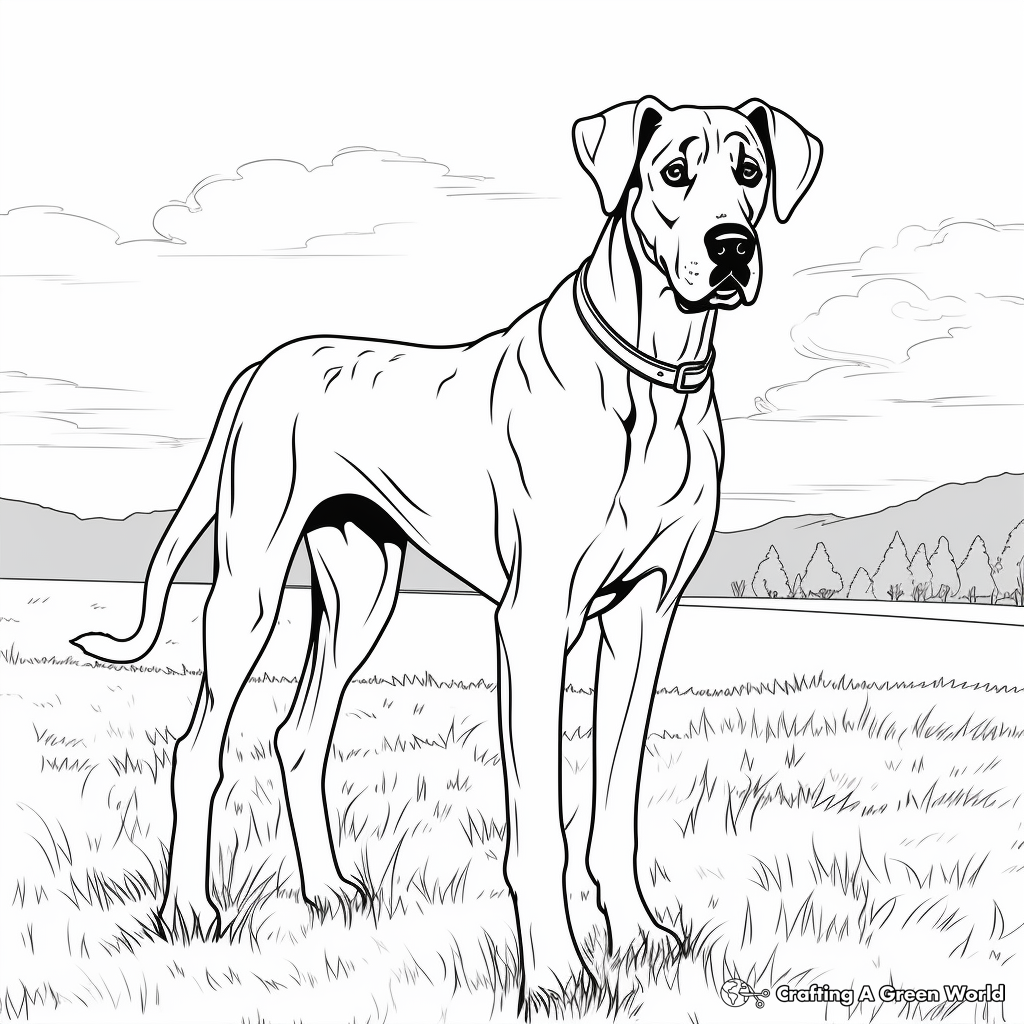 Great Dane Coloring Pages Free Printable Great Dane Coloring Pages Free Printable