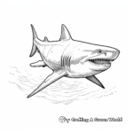 Detailed Great White Shark Coloring Pages 1