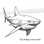 Detailed Great White Shark Coloring Pages 2