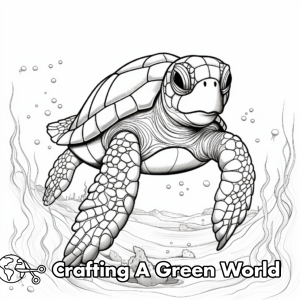 Realistic Sea Turtle Coloring Pages - Free &amp; Printable!