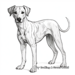 Detailed Greyhound Coloring Pages for Adults 3