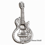 Detailed Guitar Anatomy Coloring Pages 2