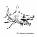 Detailed Hammerhead Shark Coloring Pages 1