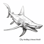 Detailed Hammerhead Shark Coloring Pages 2