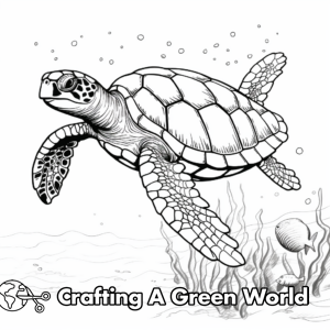 Realistic Sea Turtle Coloring Pages - Free &amp; Printable!