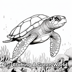 Realistic Sea Turtle Coloring Pages - Free &amp; Printable!