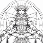 Detailed Hera Goddess of Women and Marriage Coloring Pages 4
