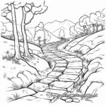 Detailed Hiking Trail Coloring Pages for Adults 2