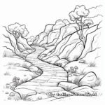 Detailed Hiking Trail Coloring Pages for Adults 3