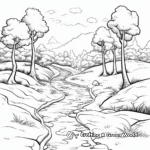 Detailed Hiking Trail Coloring Pages for Adults 4