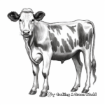 Detailed Holstein Cow Coloring Pages 3