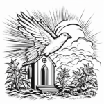 Detailed Holy Spirit in Nature Coloring Pages for Adults 2