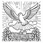 Detailed Holy Spirit in Nature Coloring Pages for Adults 4