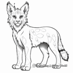 Detailed Iberian Lynx Coloring Pages for Adults 3
