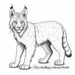 Detailed Iberian Lynx Coloring Pages for Adults 4
