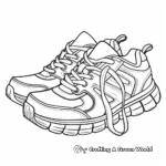 Detailed Illustration of Running Shoe Coloring Pages 1