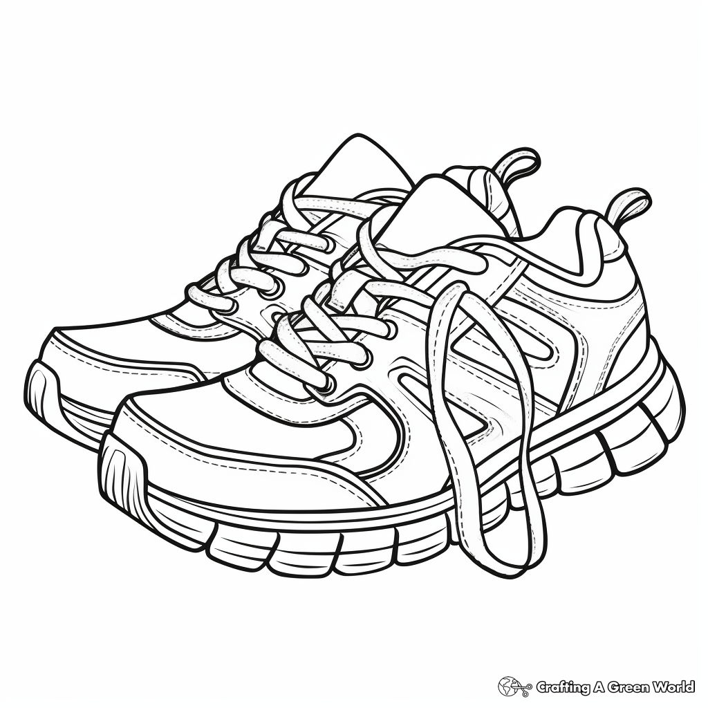 Running Shoe Coloring Pages - Free & Printable!