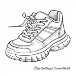 Detailed Illustration of Running Shoe Coloring Pages 2