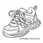 Detailed Illustration of Running Shoe Coloring Pages 3