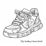 Detailed Illustration of Running Shoe Coloring Pages 4