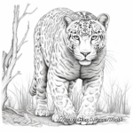 Detailed Jaguar Wildcat Coloring Pages for Adults 1