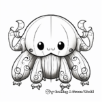 Detailed Japanese Octopus Art Inspired Coloring Pages for Adults 2