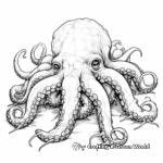 Detailed Japanese Octopus Art Inspired Coloring Pages for Adults 3